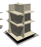 Wall - Gondola Store Shelving and Four Way Display Shelving