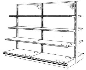 Double Sided Gondola Island Shelving Pricing