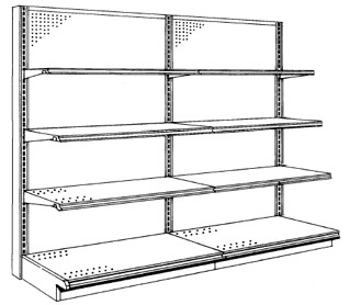 Single Sided Half Gondola Wall Shelving Pricing